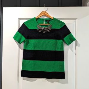 JCrew Merino Wool Crystal Embellished Sweater Size Small